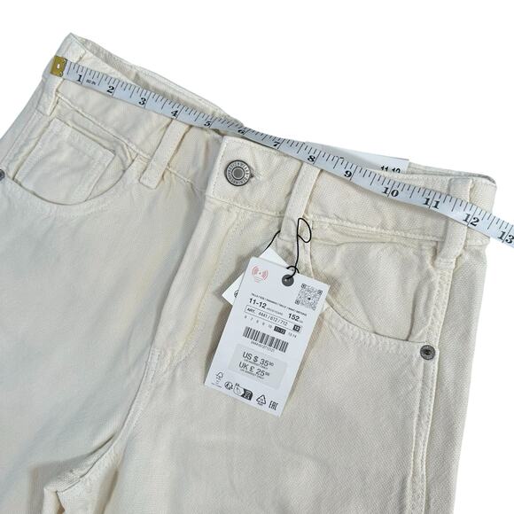 Zara Kids The Utility Pant Mid Rise Straight Jeans Size 11-12 - Picture 3 of 8